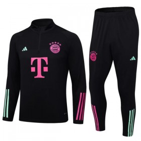 Tréninkový Mikina Soupravy FC Bayern Mnichov Quarter Zip Černá 2023-24
